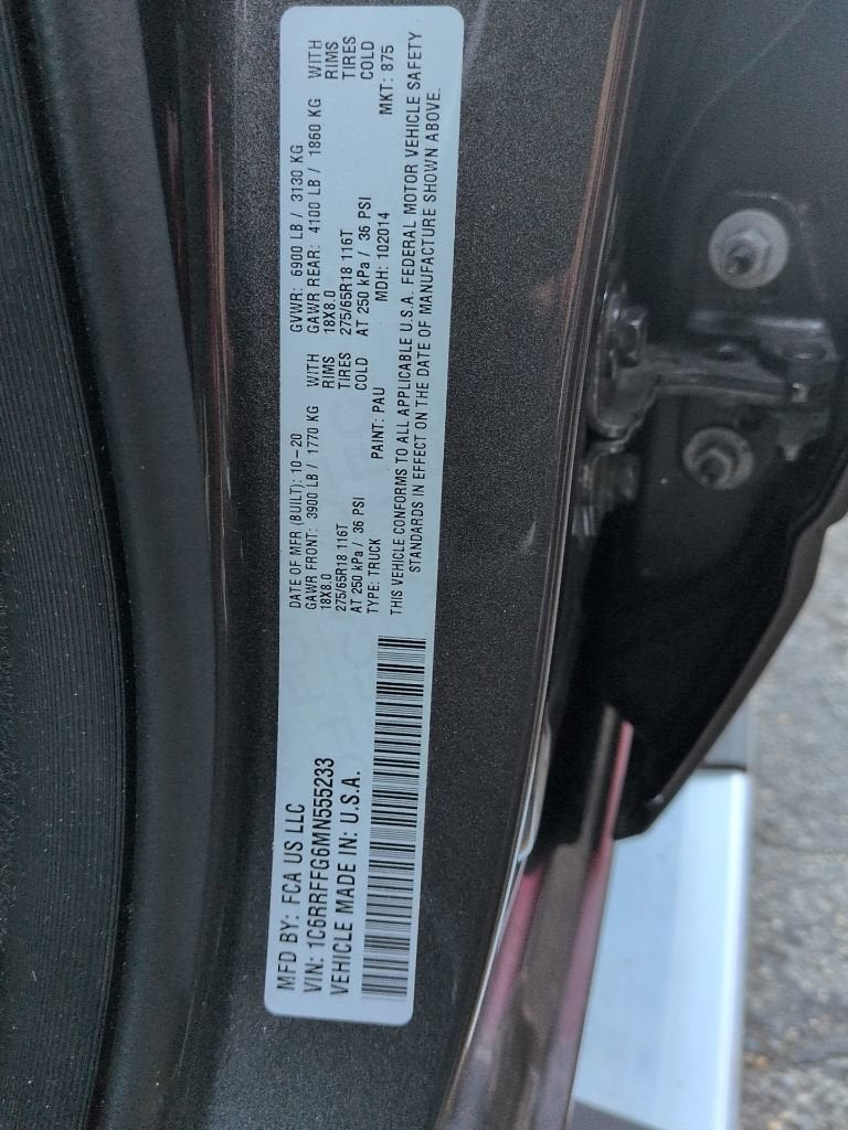 2021 RAM 1500 Big Horn Crew Cab 4x4 5'7" Box