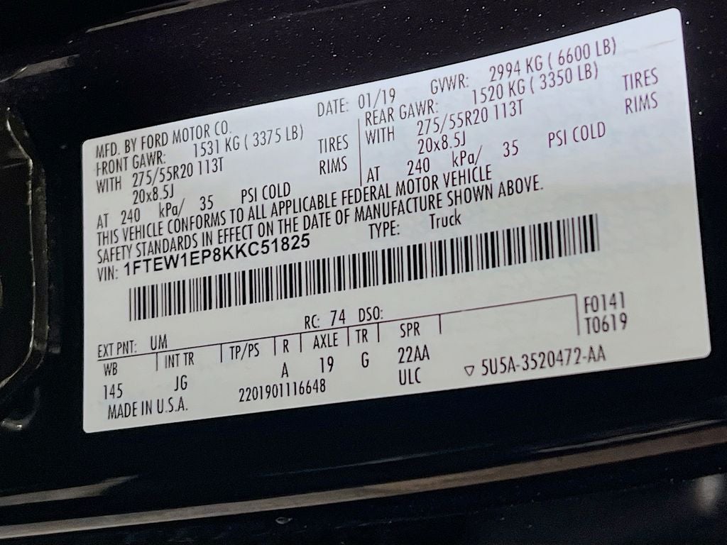 2019 Ford F-150 XL