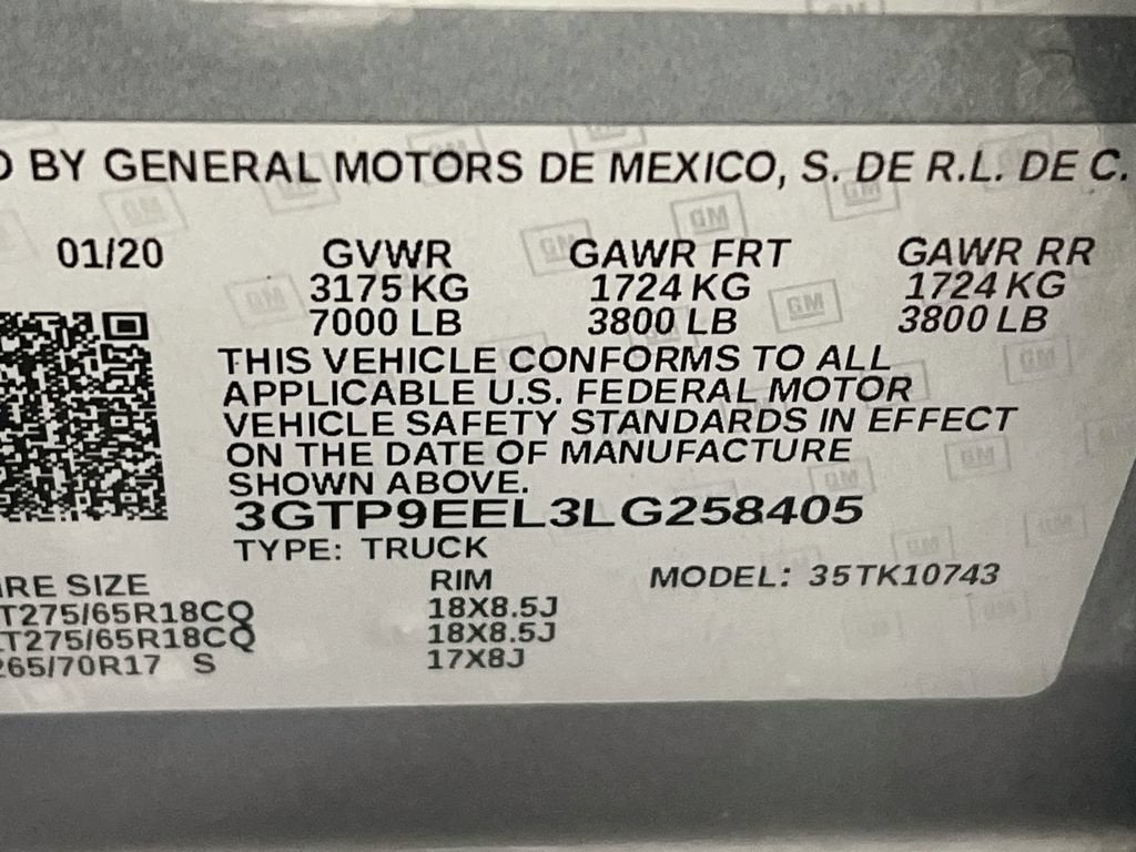 2020 GMC Sierra 1500 AT4