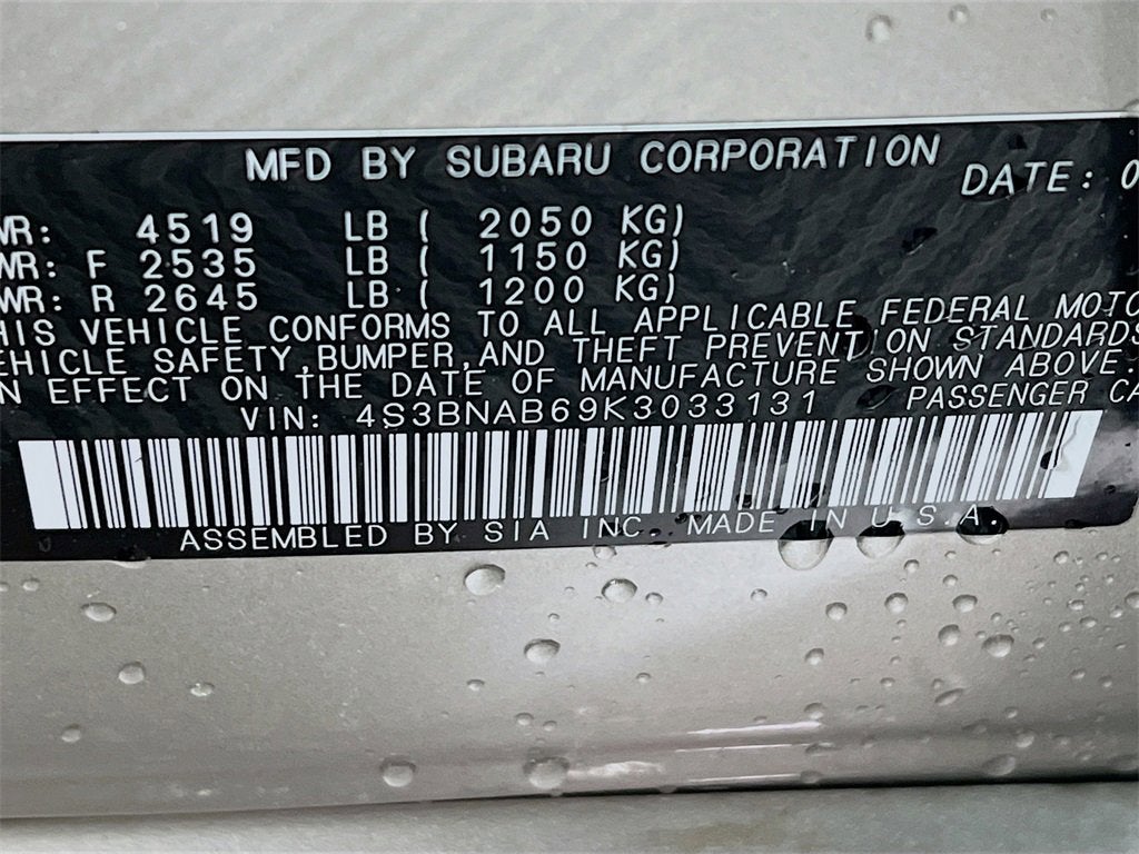 2019 Subaru Legacy 2.5i