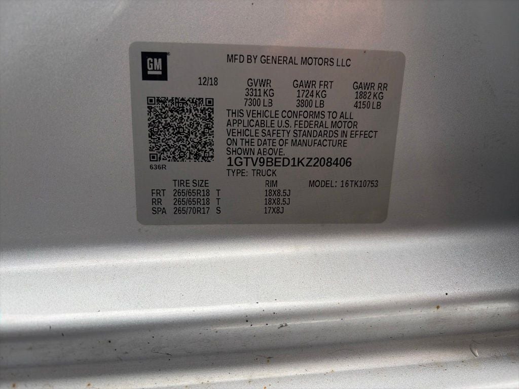2019 GMC Sierra 1500 SLE