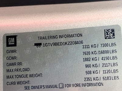 2019 GMC Sierra 1500 SLE