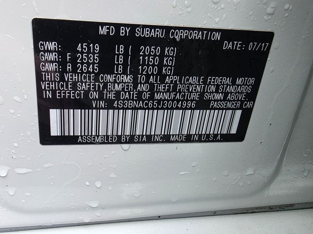 2018 Subaru Legacy 2.5i Premium