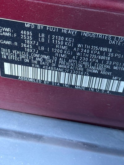2015 Subaru Outback 2.5i Limited