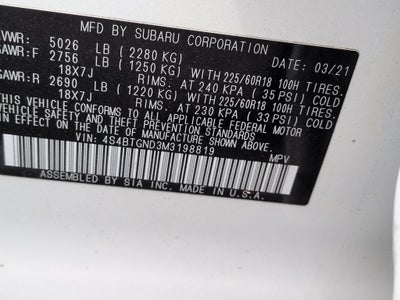 2021 Subaru Outback Limited XT