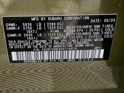 2024 Subaru Outback Limited XT