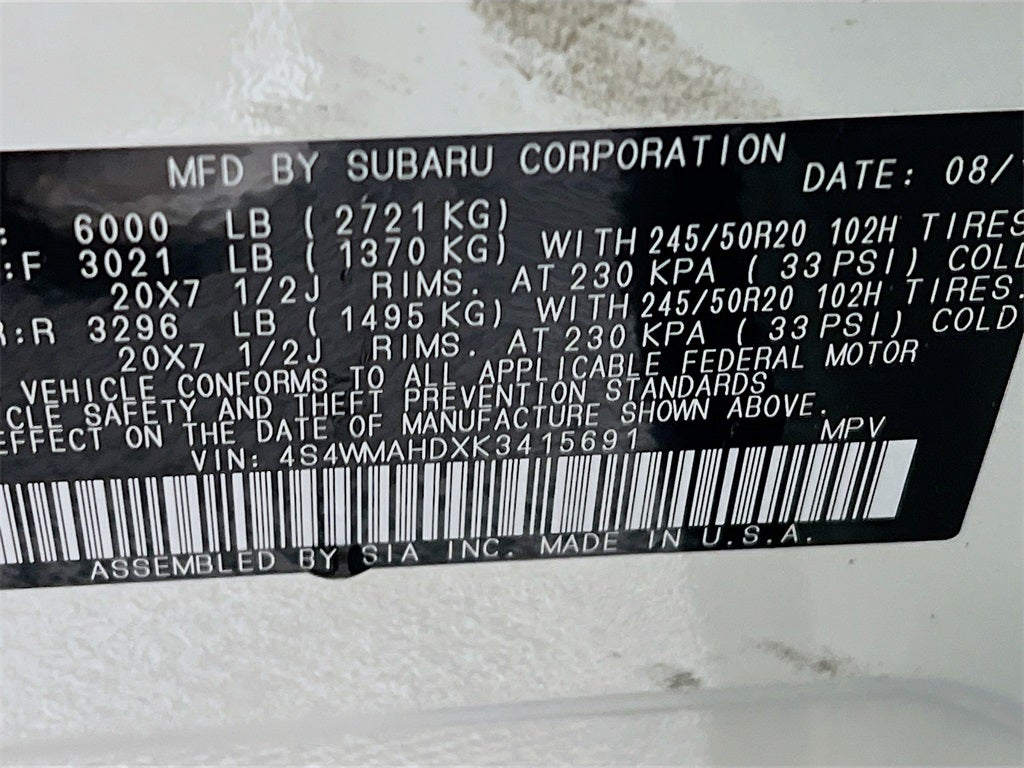 2019 Subaru Ascent Premium