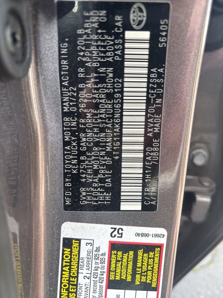 2022 Toyota Camry SE