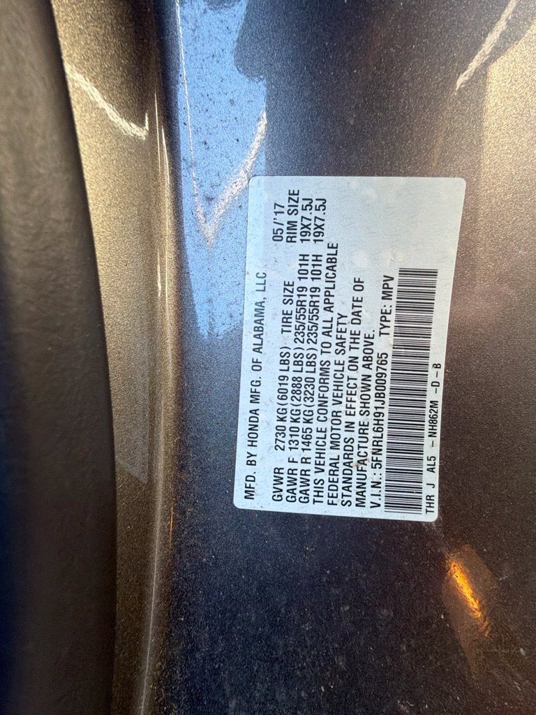 2018 Honda Odyssey Elite
