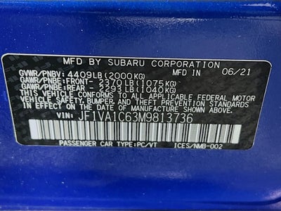 2021 Subaru WRX Premium