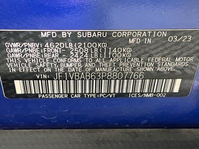 2023 Subaru WRX Base
