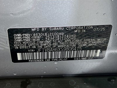 2025 Subaru WRX Premium