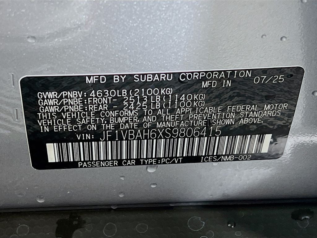 2025 Subaru WRX Premium