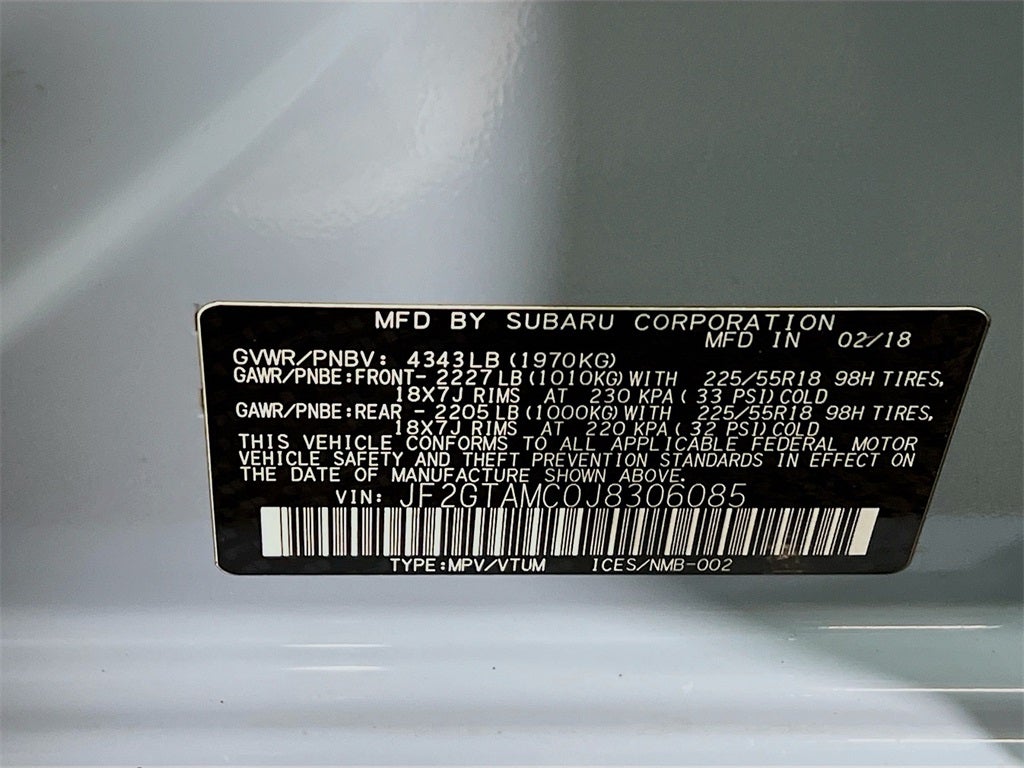 2018 Subaru Crosstrek 2.0i Limited