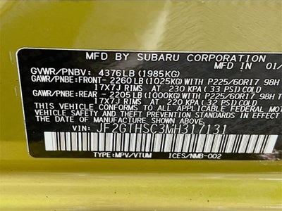 2021 Subaru Crosstrek Sport