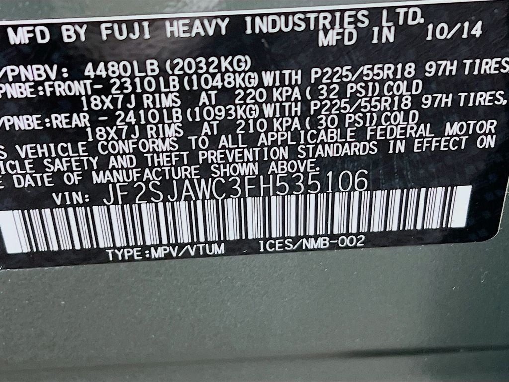 2015 Subaru Forester 2.5i Touring