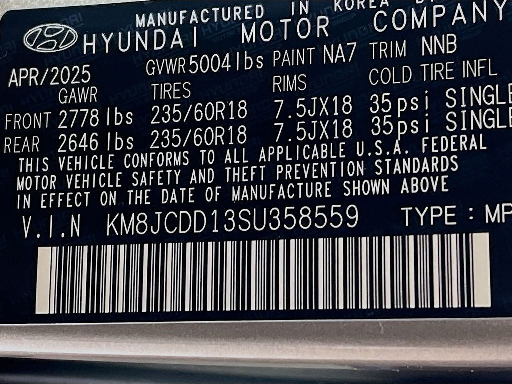 2025 Hyundai Tucson Hybrid SEL Convenience