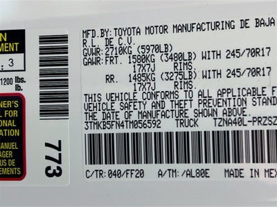 2026 Toyota Tacoma SR5