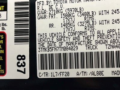 2026 Toyota Tacoma SR5