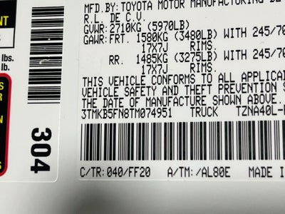 2026 Toyota Tacoma SR5