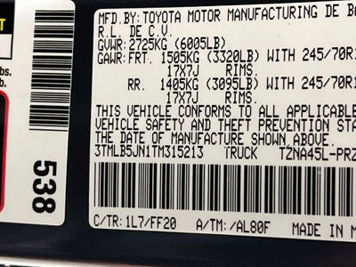 2026 Toyota Tacoma SR5 S