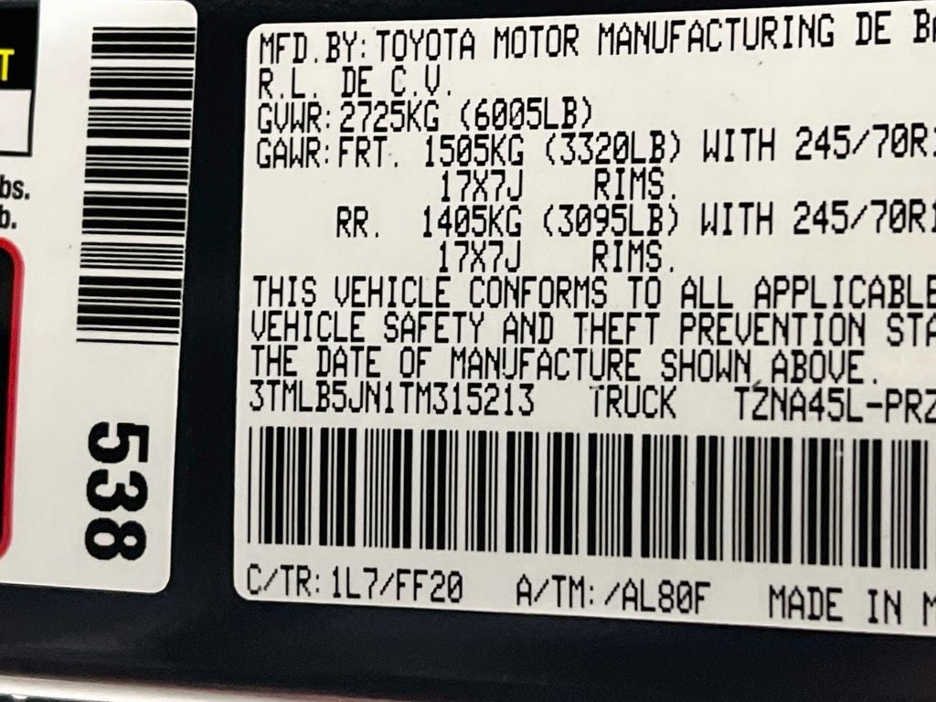 2026 Toyota Tacoma SR5 S