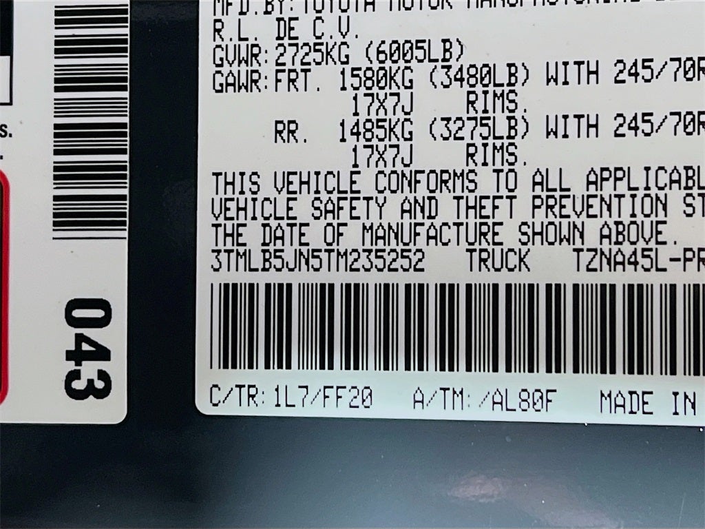 2026 Toyota Tacoma SR5