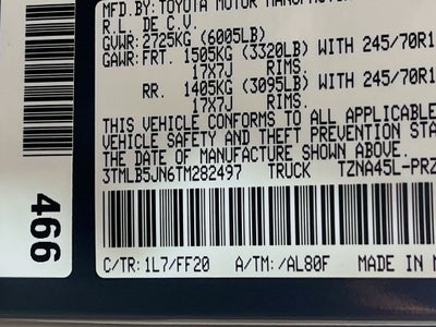 2026 Toyota Tacoma SR5