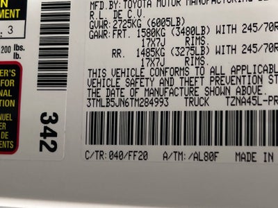 2026 Toyota Tacoma SR5