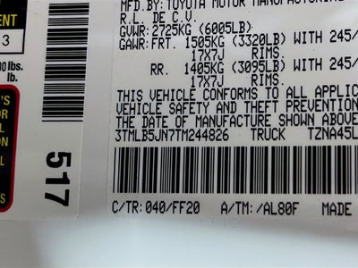 2026 Toyota Tacoma SR5