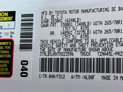 2026 Toyota Tacoma TRD Off-Road