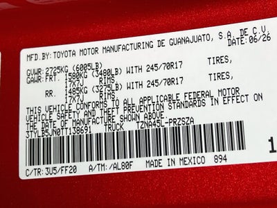 2026 Toyota Tacoma SR5