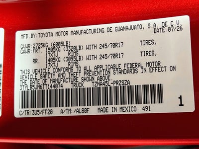 2026 Toyota Tacoma SR5