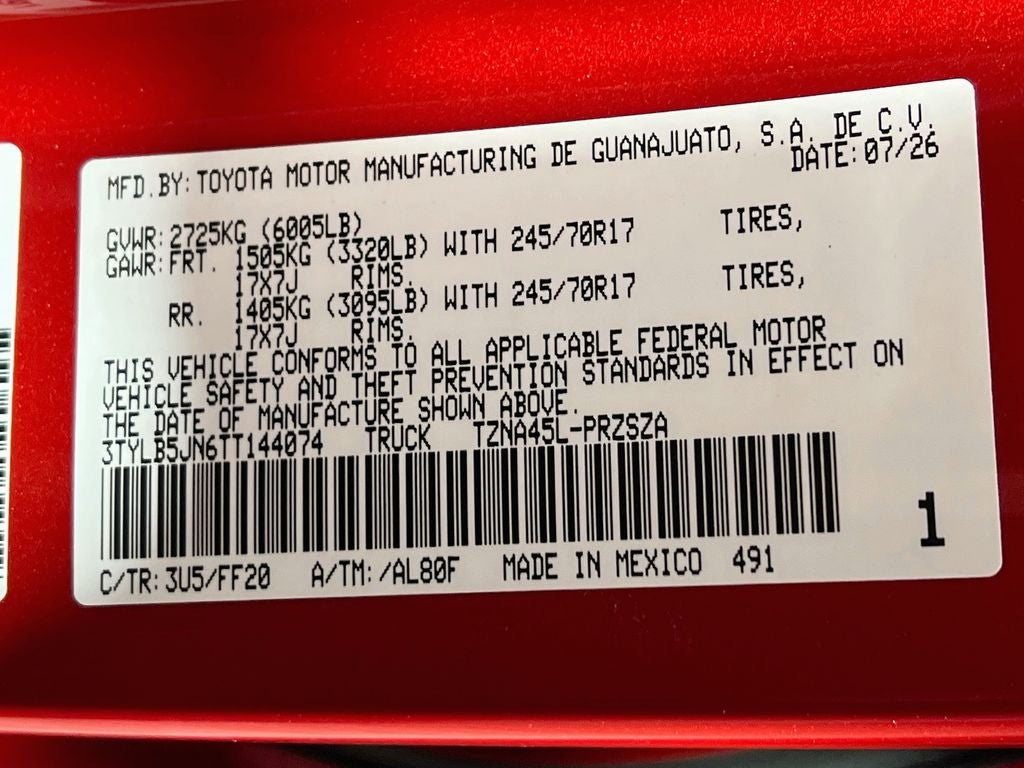 2026 Toyota Tacoma SR5