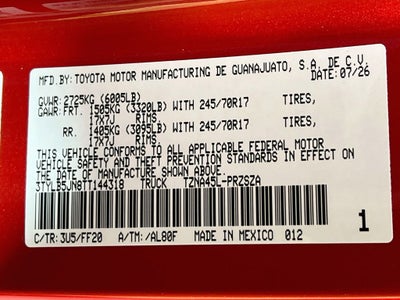 2026 Toyota Tacoma SR5