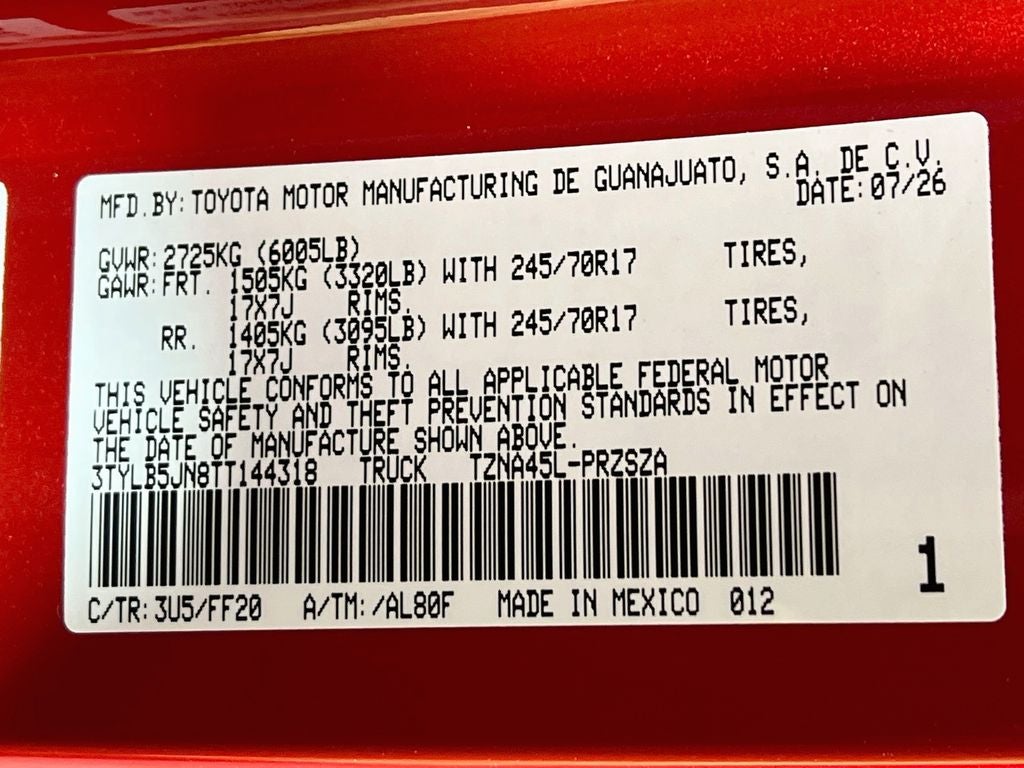 2026 Toyota Tacoma SR5