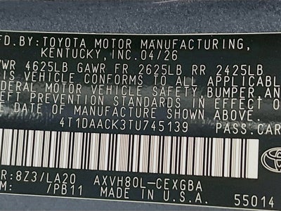 2026 Toyota Camry XLE