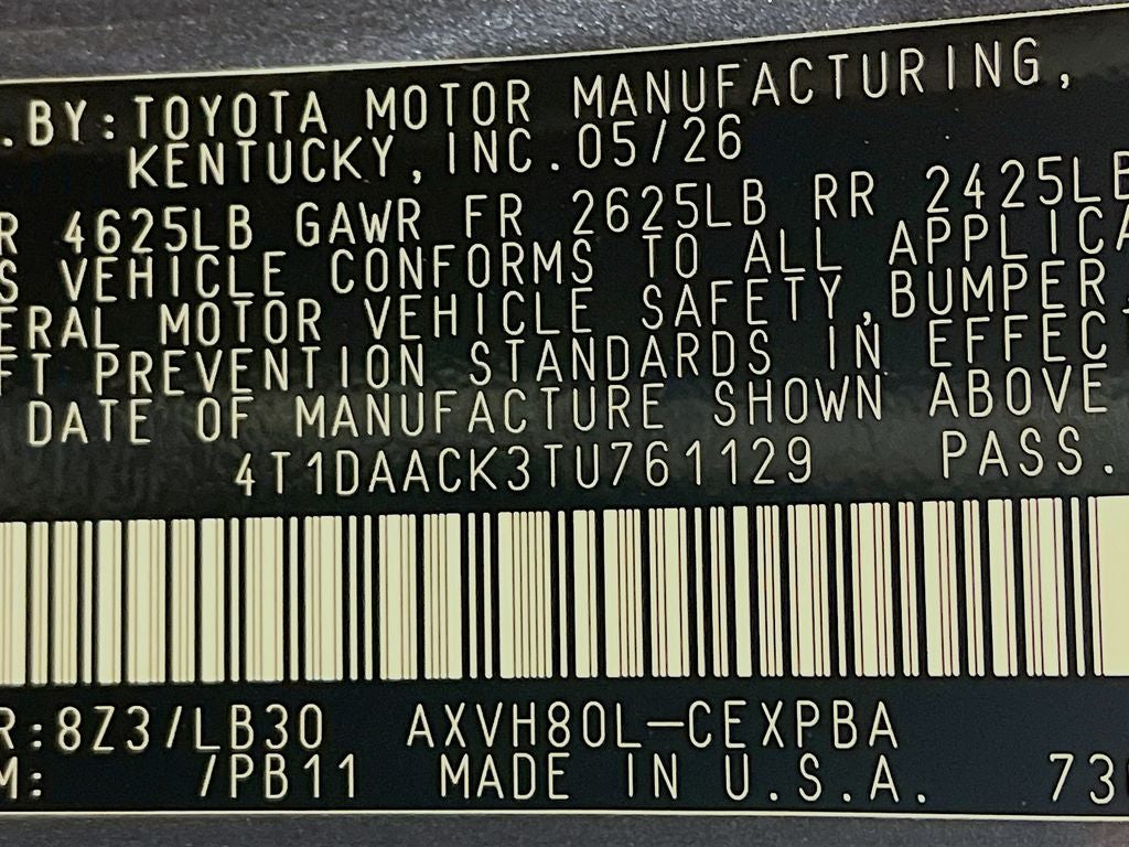 2026 Toyota Camry XSE S