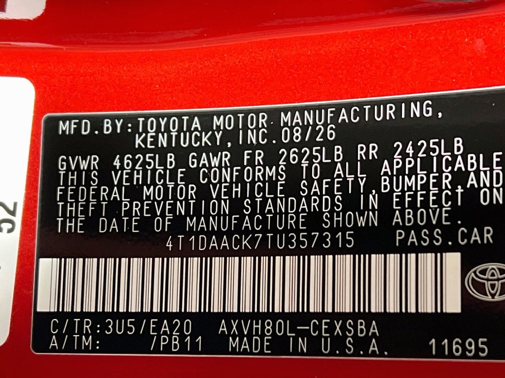 2026 Toyota Camry SE S