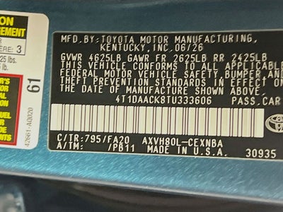 2026 Toyota Camry LE S