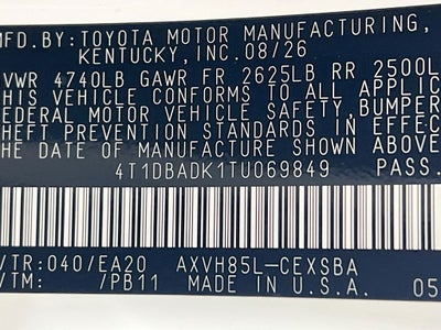 2026 Toyota Camry Nightshade