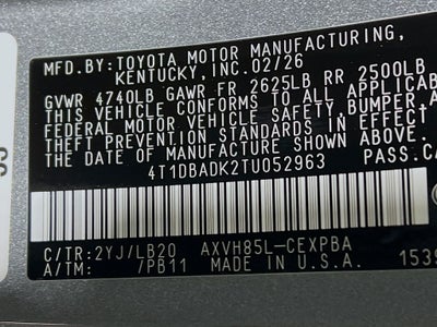 2026 Toyota Camry XSE