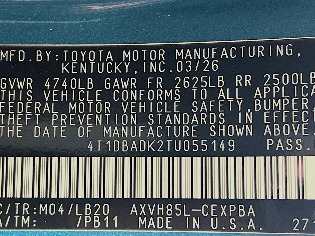 2026 Toyota Camry XSE
