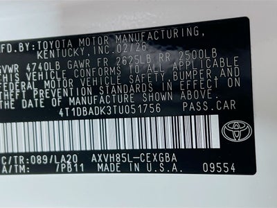 2026 Toyota Camry XLE