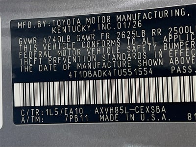 2026 Toyota Camry SE