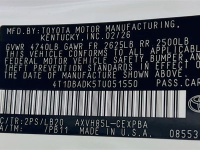 2026 Toyota Camry XSE