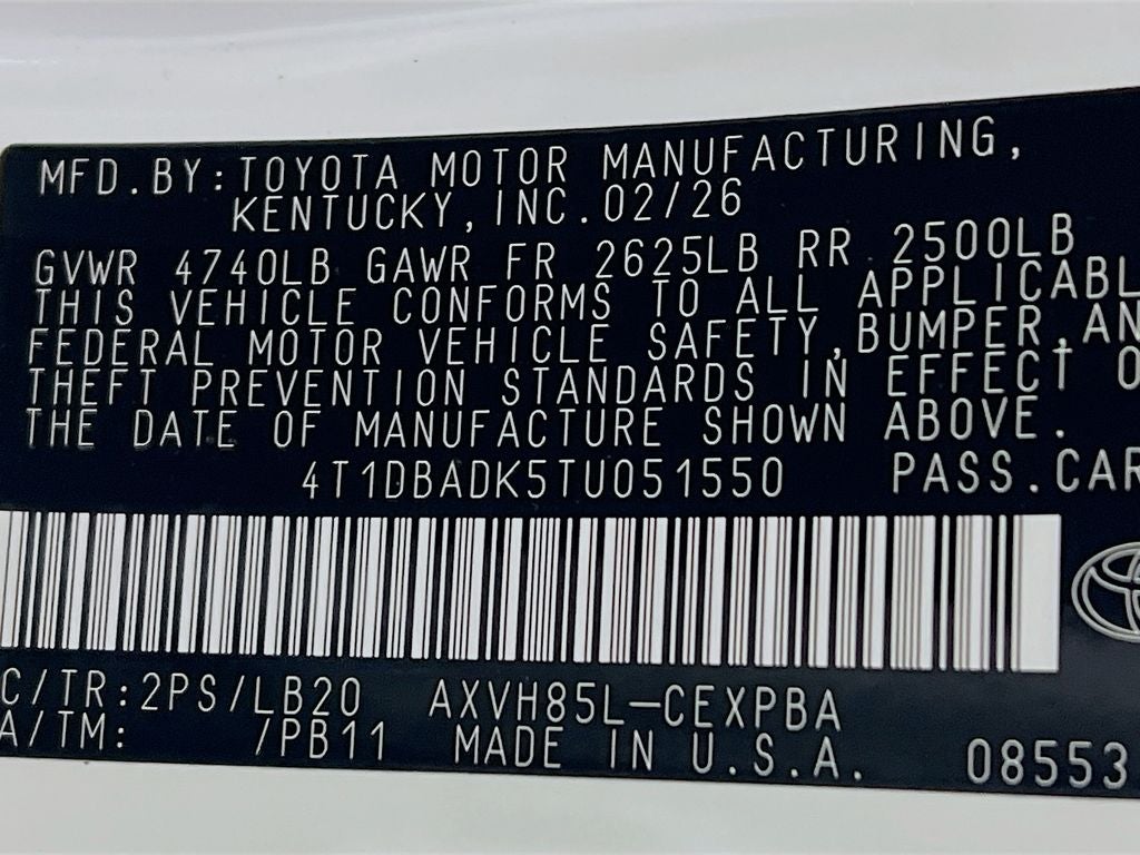 2026 Toyota Camry XSE