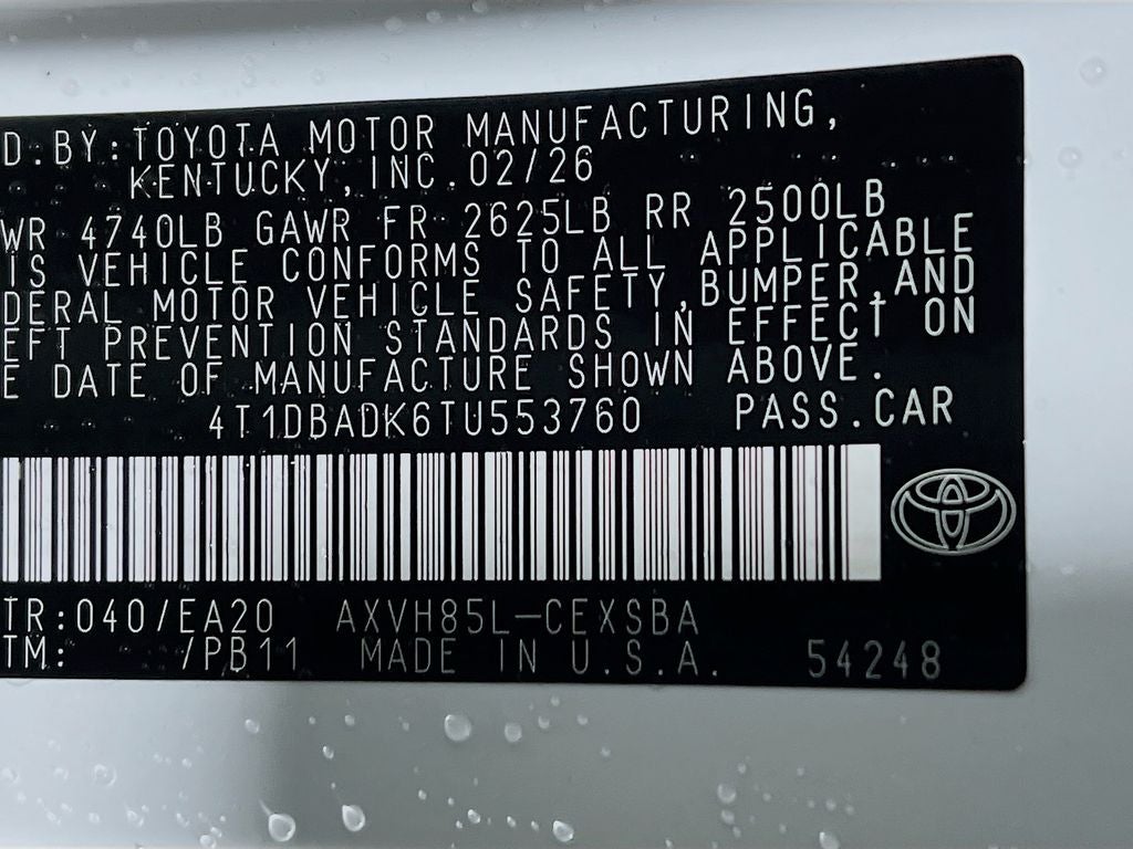 2026 Toyota Camry Nightshade