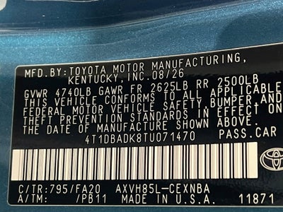 2026 Toyota Camry LE S