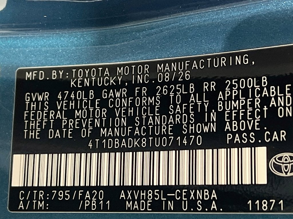 2026 Toyota Camry LE S